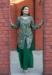 Picture of Georgette & Silk Dark Green Readymade Salwar Kameez