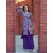 Picture of Georgette & Silk Midnight Blue Readymade Salwar Kameez