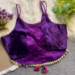 Picture of Superb Crepe & Silk Purple Designer Blouse