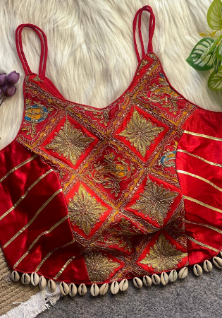 Picture of Beautiful Crepe & Silk Maroon Designer Blouse