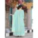Picture of Georgette Pale Turquoise Straight Cut Salwar Kameez