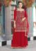 Picture of Amazing Georgette Crimson Straight Cut Salwar Kameez