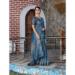 Picture of Excellent Cotton Navy Blue Saree