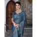 Picture of Excellent Cotton Navy Blue Saree
