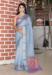 Picture of Enticing Cotton Steel Blue Saree