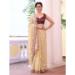 Picture of Well Formed Chiffon & Organza Wheat Saree