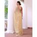 Picture of Well Formed Chiffon & Organza Wheat Saree
