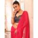 Picture of Lovely Chiffon & Organza Dark Salmon Saree
