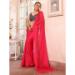 Picture of Lovely Chiffon & Organza Dark Salmon Saree