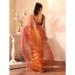 Picture of Stunning Chiffon & Organza Dark Salmon Saree