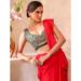 Picture of Exquisite Chiffon & Organza Crimson Saree