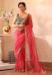 Picture of Statuesque Chiffon & Organza Pink Saree