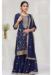 Picture of Admirable Chiffon Navy Blue Straight Cut Salwar Kameez