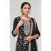 Picture of Admirable Chiffon Black Straight Cut Salwar Kameez