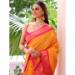Picture of Graceful Silk Orange Red Saree