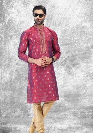 Picture of Sightly Silk Light Pink Kurtas