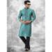 Picture of Pleasing Silk Steel Blue Kurtas