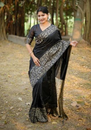 Picture of Classy Silk Black Saree