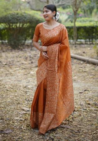 Picture of Classy Silk Chocolate Saree