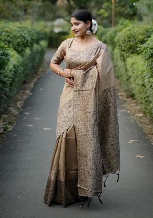 Picture of Marvelous Silk Rosy Brown Saree