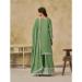Picture of Chiffon Dark Sea Green Straight Cut Salwar Kameez