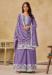 Picture of Chiffon Light Slate Grey Straight Cut Salwar Kameez