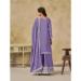 Picture of Chiffon Light Slate Grey Straight Cut Salwar Kameez