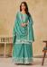Picture of Stunning Chiffon Sea Green Straight Cut Salwar Kameez