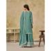 Picture of Stunning Chiffon Sea Green Straight Cut Salwar Kameez