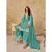 Picture of Stunning Chiffon Sea Green Straight Cut Salwar Kameez