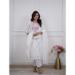 Picture of Ravishing Silk Ghost White Readymade Salwar Kameez