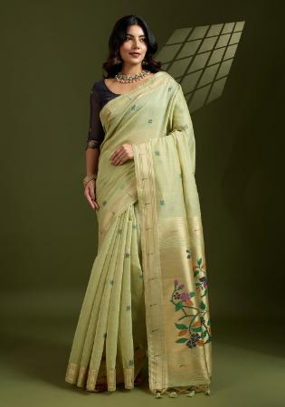 Picture of Grand Cotton Medium Sea Green Saree