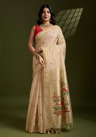 Picture of Pretty Cotton Tan Saree