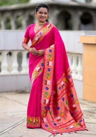 Picture of Grand Silk Deep Pink Saree