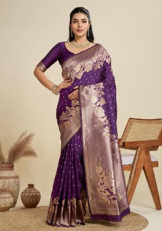 Picture of Sublime Silk Dark Slate Blue Saree