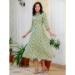 Picture of Ravishing Rayon Dark Sea Green Readymade Gown