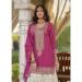 Picture of Pleasing Chiffon Hot Pink Straight Cut Salwar Kameez