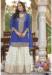 Picture of Chiffon Dark Slate Blue Straight Cut Salwar Kameez