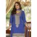 Picture of Chiffon Dark Slate Blue Straight Cut Salwar Kameez