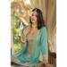 Picture of Chiffon Dark Khaki Straight Cut Salwar Kameez