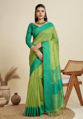 Picture of Statuesque Silk Dark Khaki Saree