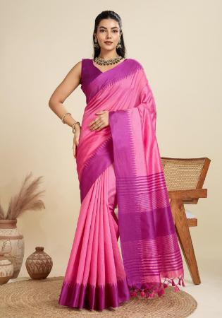 Picture of Beautiful Silk Light Coral Saree