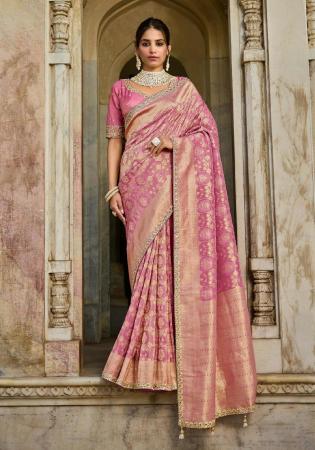 Picture of Good Looking Chiffon Pale Violet Red Saree