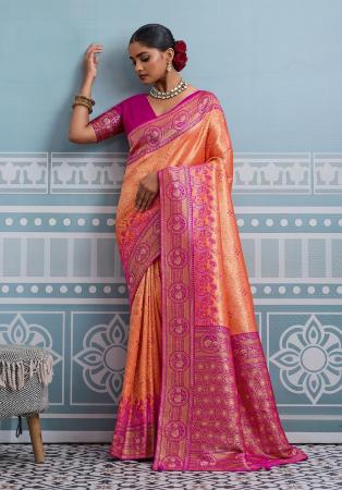 Picture of Gorgeous Silk Indian Red Saree