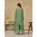 Picture of Chiffon Dark Sea Green Straight Cut Salwar Kameez