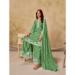 Picture of Chiffon Dark Sea Green Straight Cut Salwar Kameez