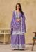 Picture of Chiffon Light Slate Grey Straight Cut Salwar Kameez