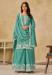 Picture of Chiffon Cadet Blue Straight Cut Salwar Kameez