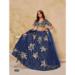 Picture of Grand Silk Navy Blue Lehenga Choli