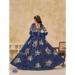 Picture of Grand Silk Navy Blue Lehenga Choli